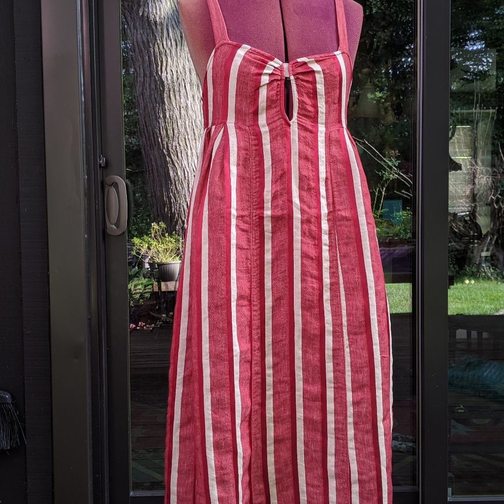 Dries van Noten red striped sundress size 36